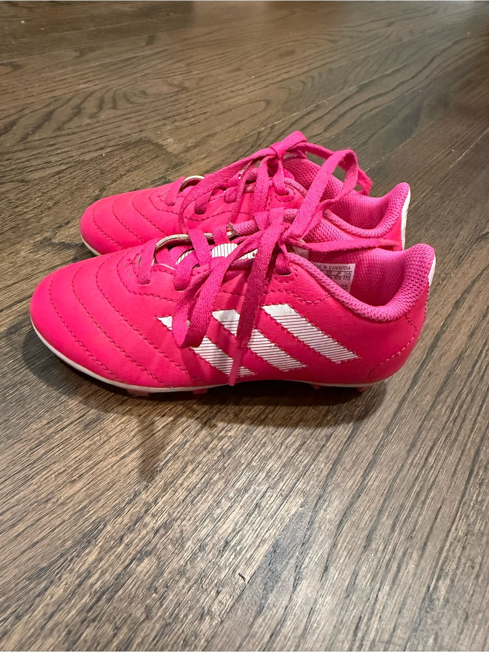 Pink Adidas Soccer Cleats